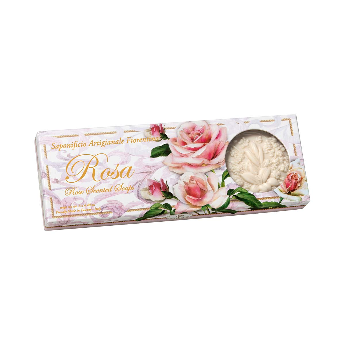 Fiorentino - ფიორენტინა  საპონი ვარდი 125 გ 3 ცალი 7146