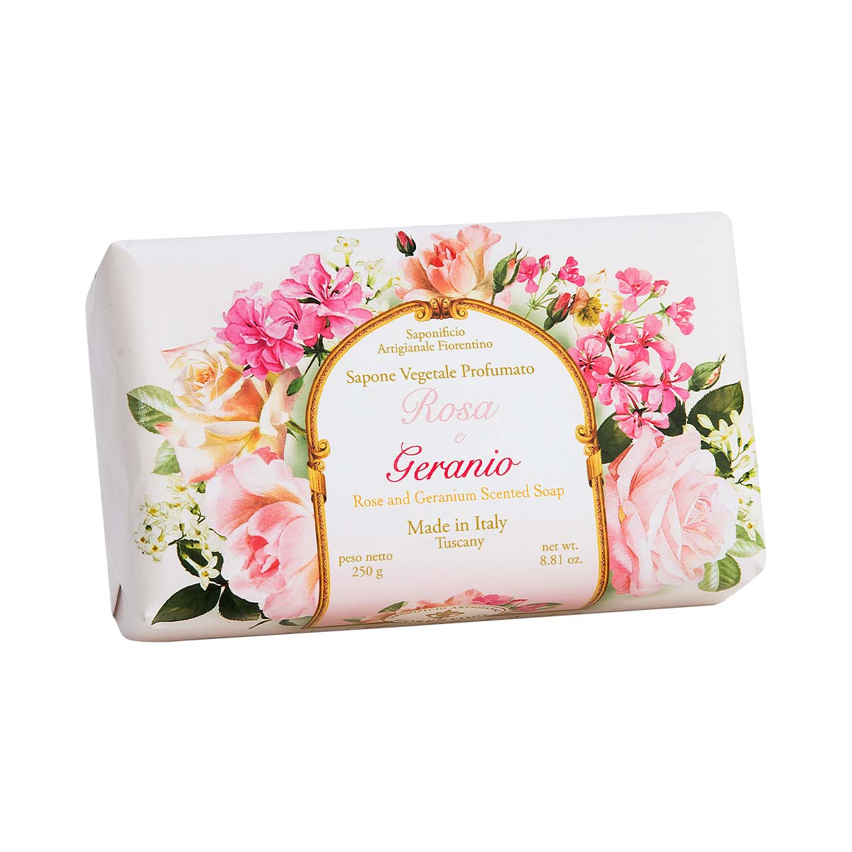 Fiorentino - ფიორენტინა საპონი ვარდი და გერანიუმი 250 გ 7771