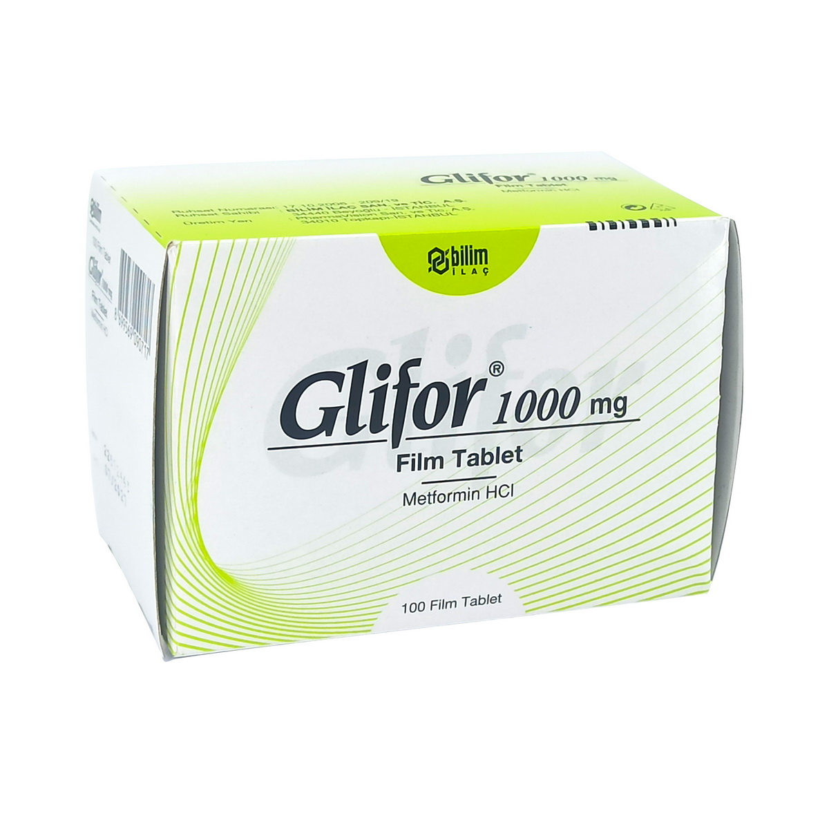 Glifor - გლიფორი 1000მგ 100 ტაბლეტი