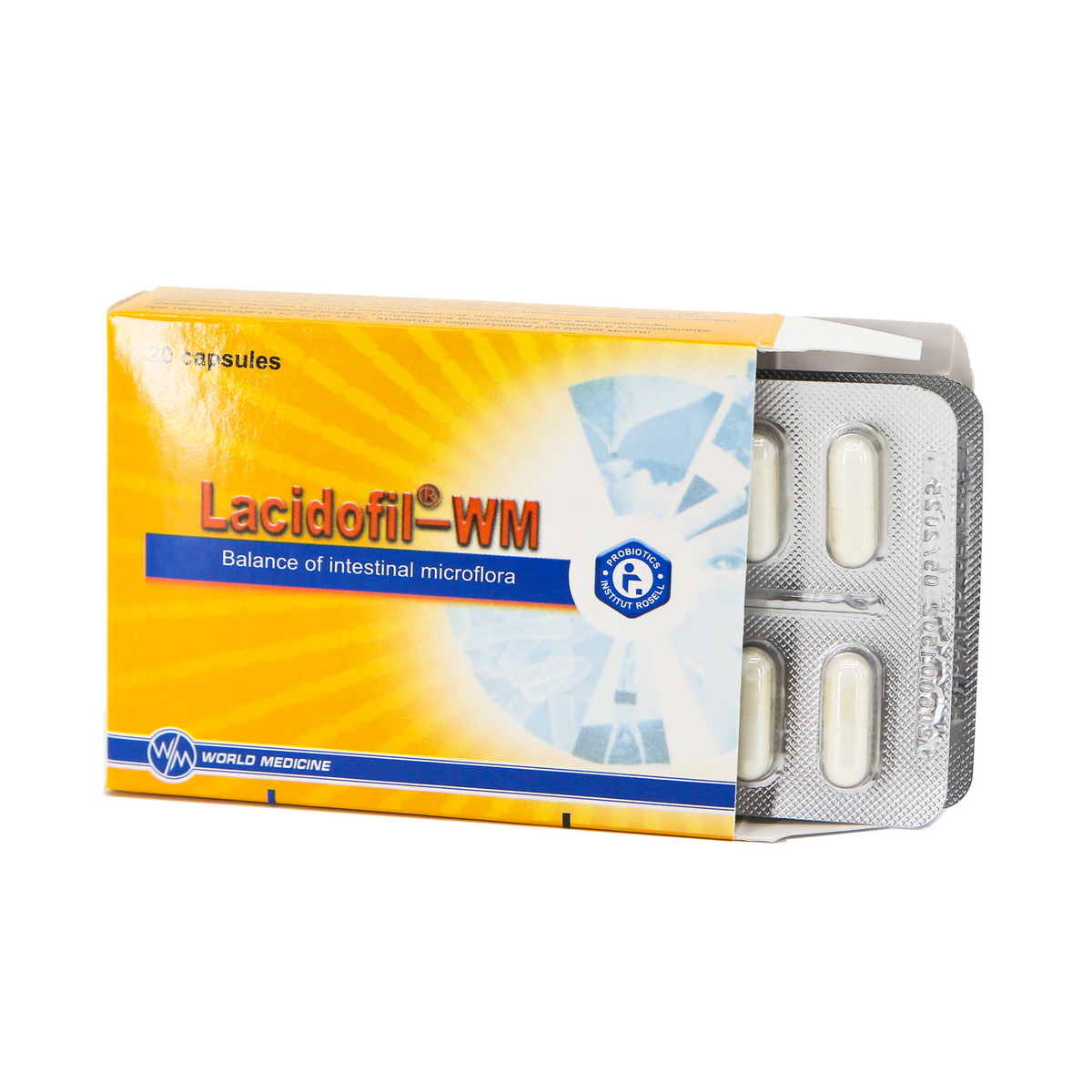 Lacidofil-WM - ლაციდოფილი-WM 20 კაფსულა 2