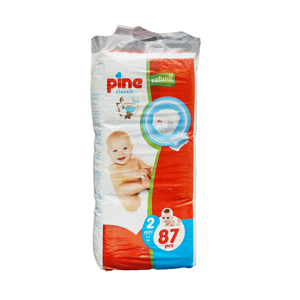 Pine - ფაინი ბავშვის საფენი 3-6 კგ 87 ცალი 4420