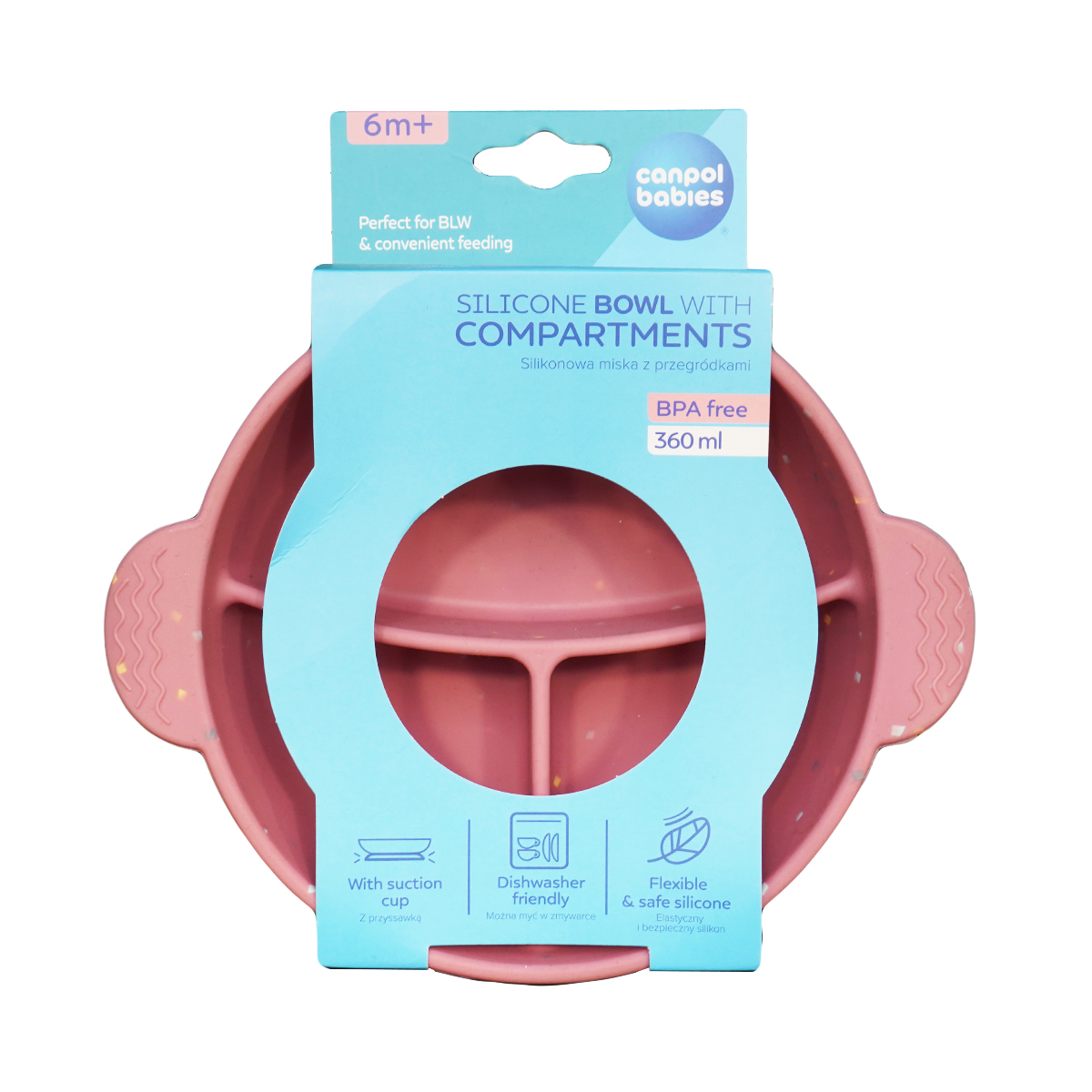 ვარდისფერი ჯამი მისაწებებელი ძირით 0412 კანპოლი - Canpol