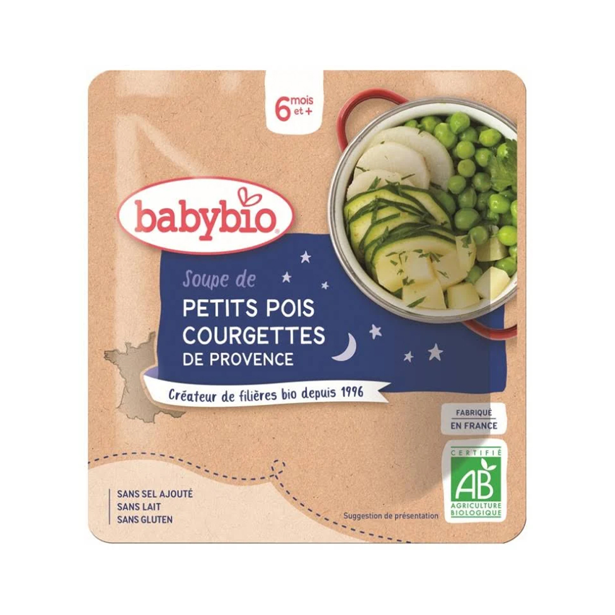 BabyBio - ბეიბი ბიო კრემ-სუპი ბარდა ძირთეთრა 0402