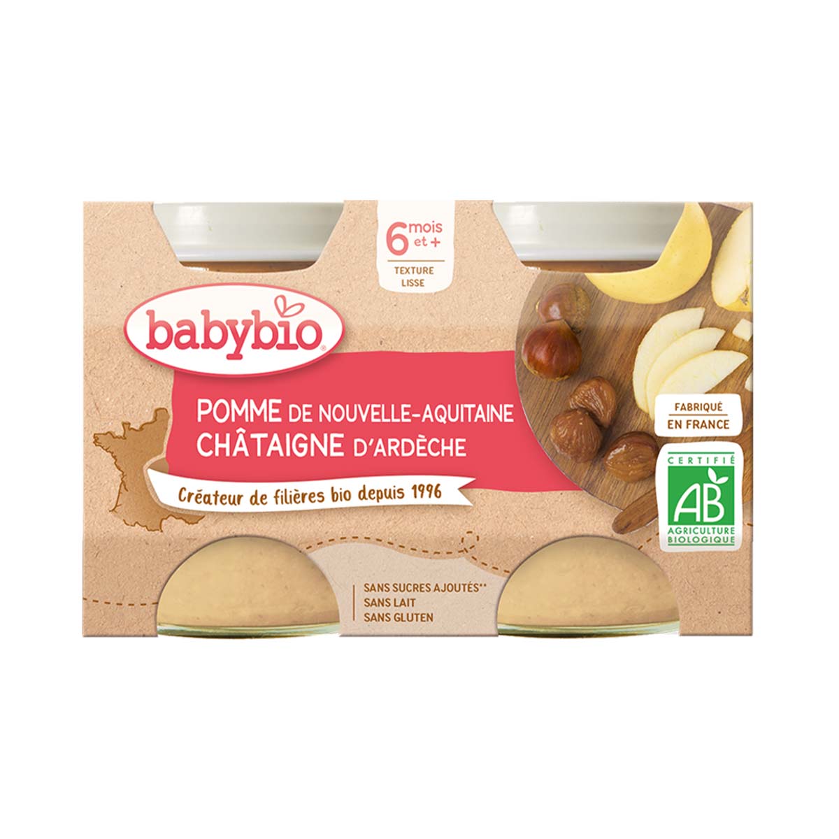 BabyBio - ბეიბი ბიო კონფიტური წაბლი 2 ცალი 0941