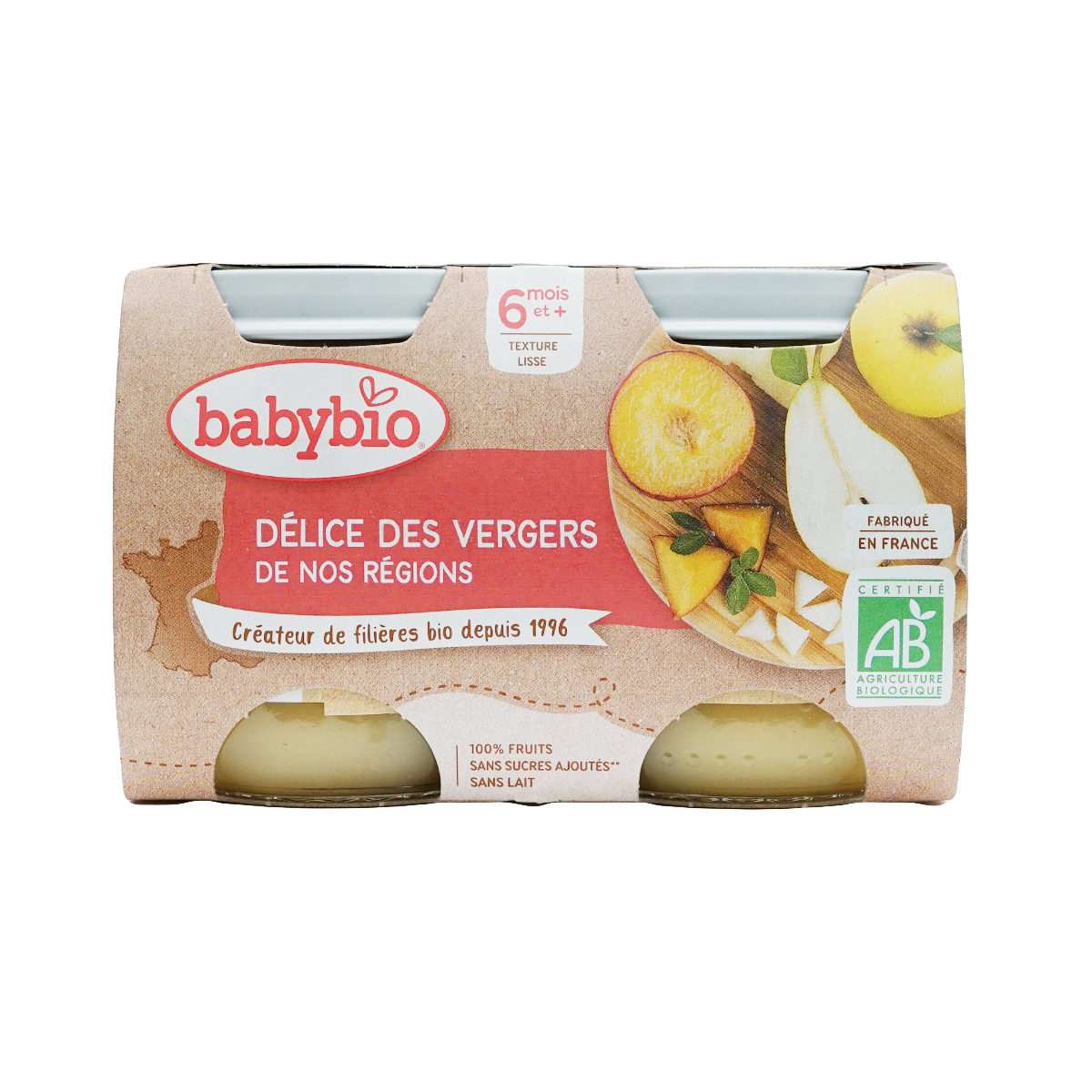 BabyBio - ბეიბი ბიო კონფიტური ატამი და მსხალი 2 ცალი 0781