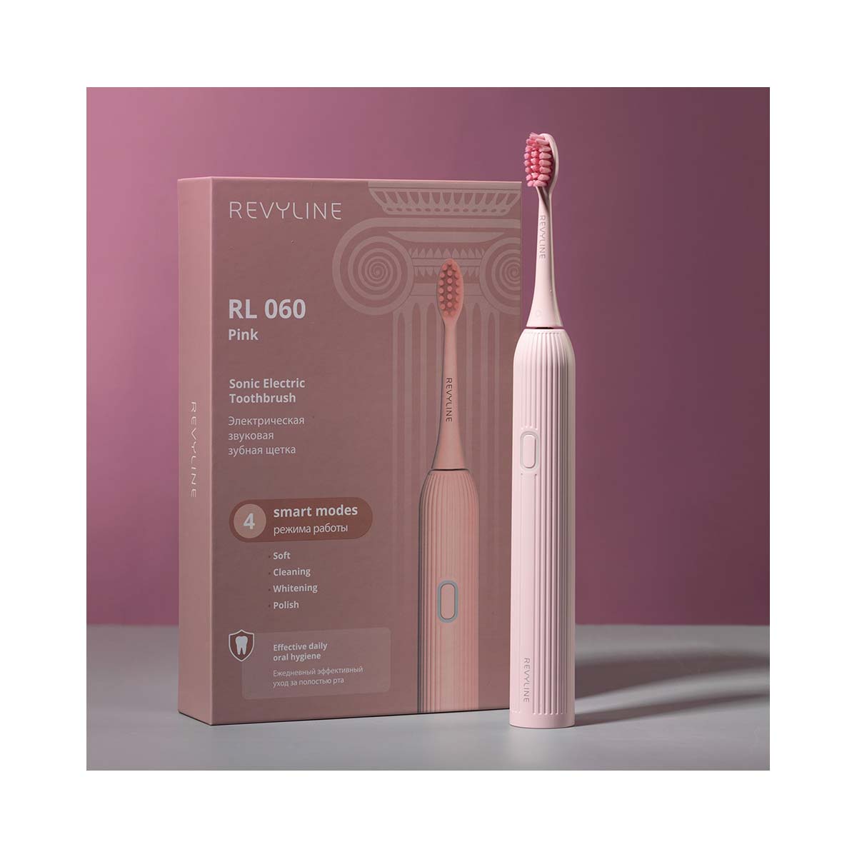 Revyline - რევილაინი ელექტრო ჯაგრისი RL060 ვარდისფერი 7594 4