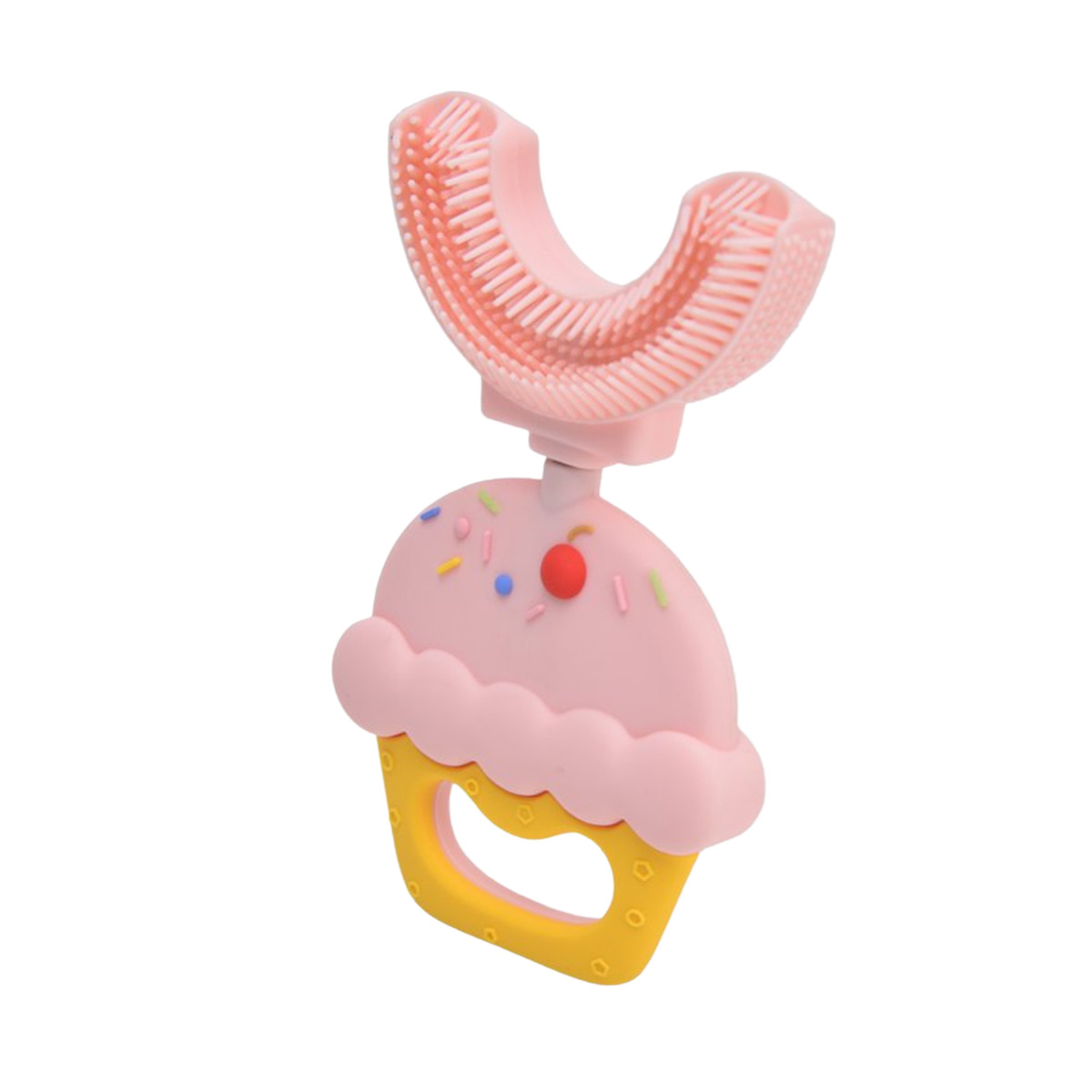 საბავშვო კბილის ჯაგრისი მაფინი ვარდისფერი 3095 2