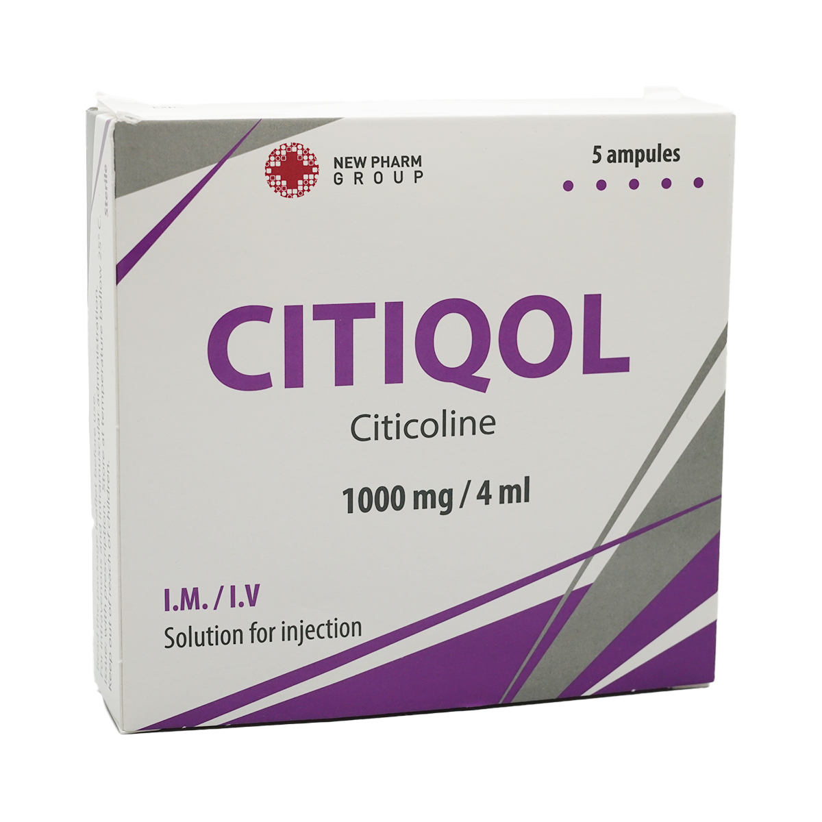 Citiqol - ციტიქოლი 1000მგ/4მლ 4მლ 5 ამპულა