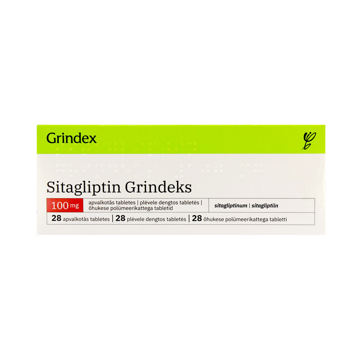 Sitagliptin Grindeks - სიტაგლიპტინ გრინდექსი 100მგ 28 ტაბლეტი