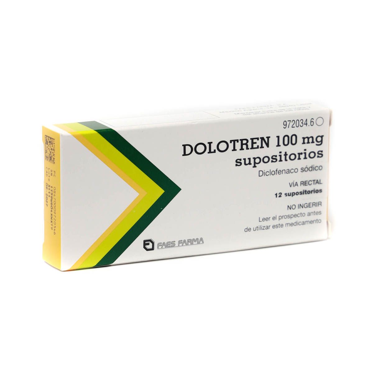 Dolotren - დოლოტრენი რექტალური სუპოზიტორია 100მგ 12 ცალი