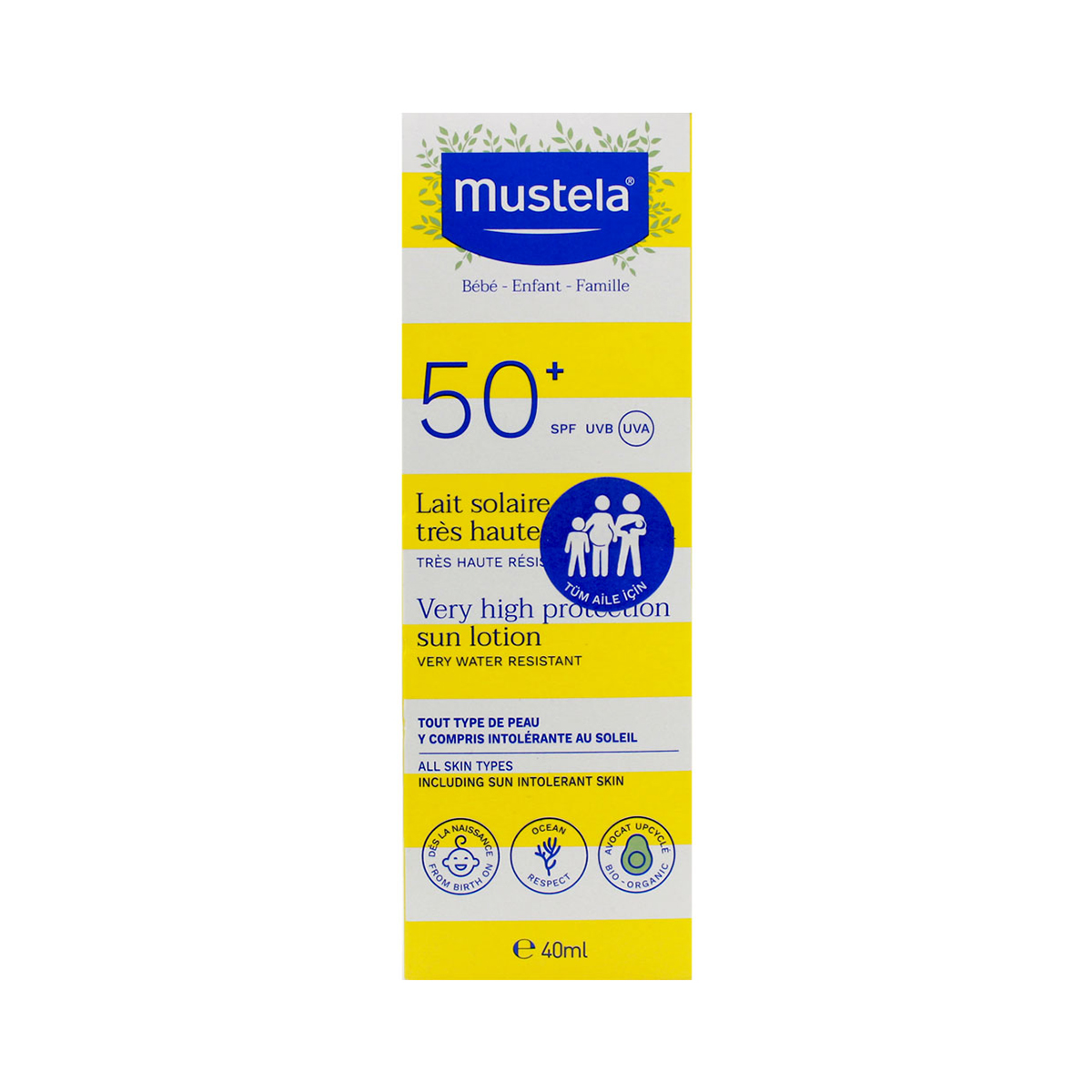 Mustela - მუსტელამზისგან დამცავი ლოსიონი SPF50+ 40მლ 7543