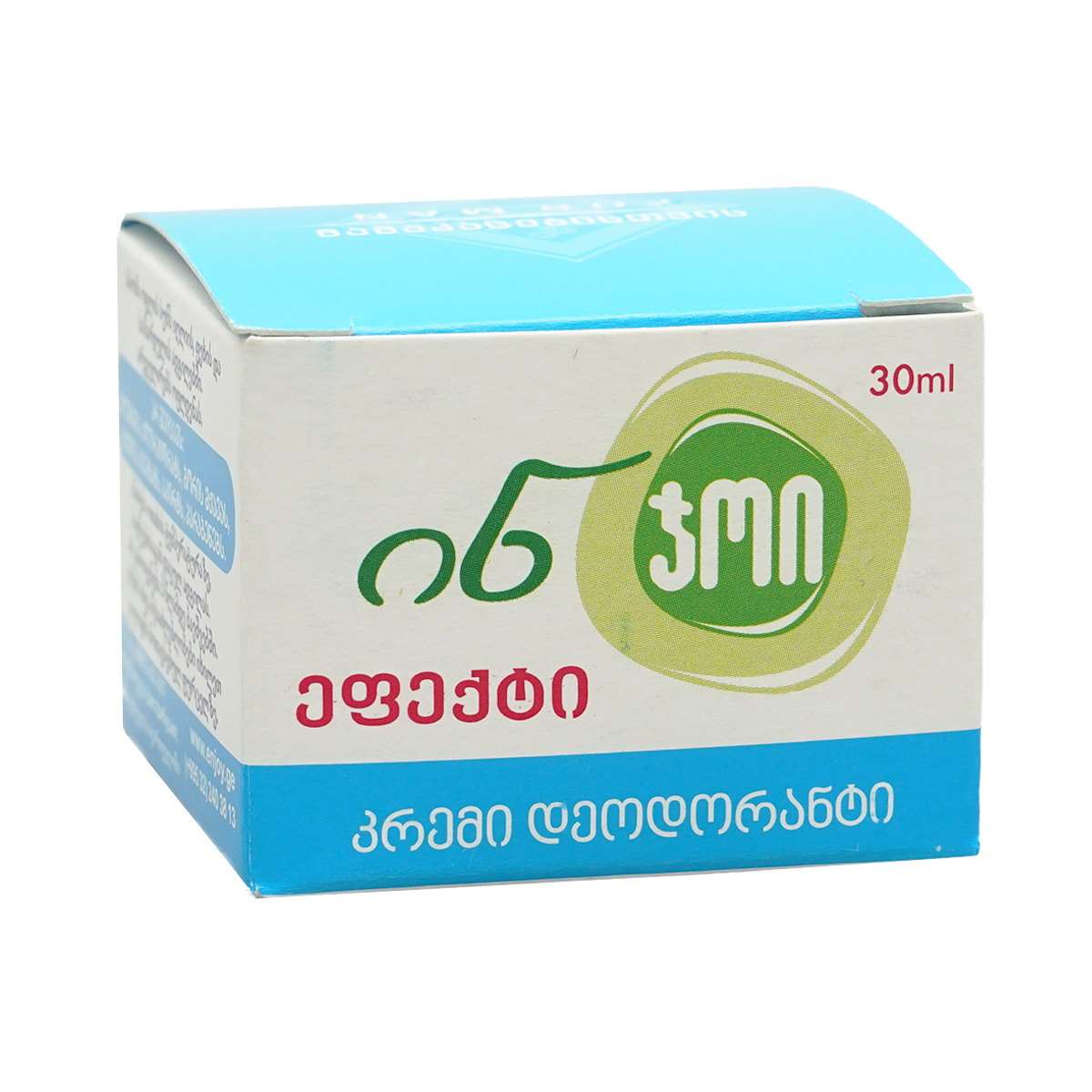 Enjoy - ინჯოი ეფექტ კრემი დეოდორანტი  მამაკაცის ქილაში 30მლ 2