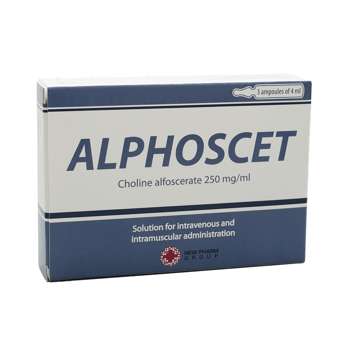 Alphoscet - ალფოსცეტი 250მგ/მლ 4მლ 3 ამპულა