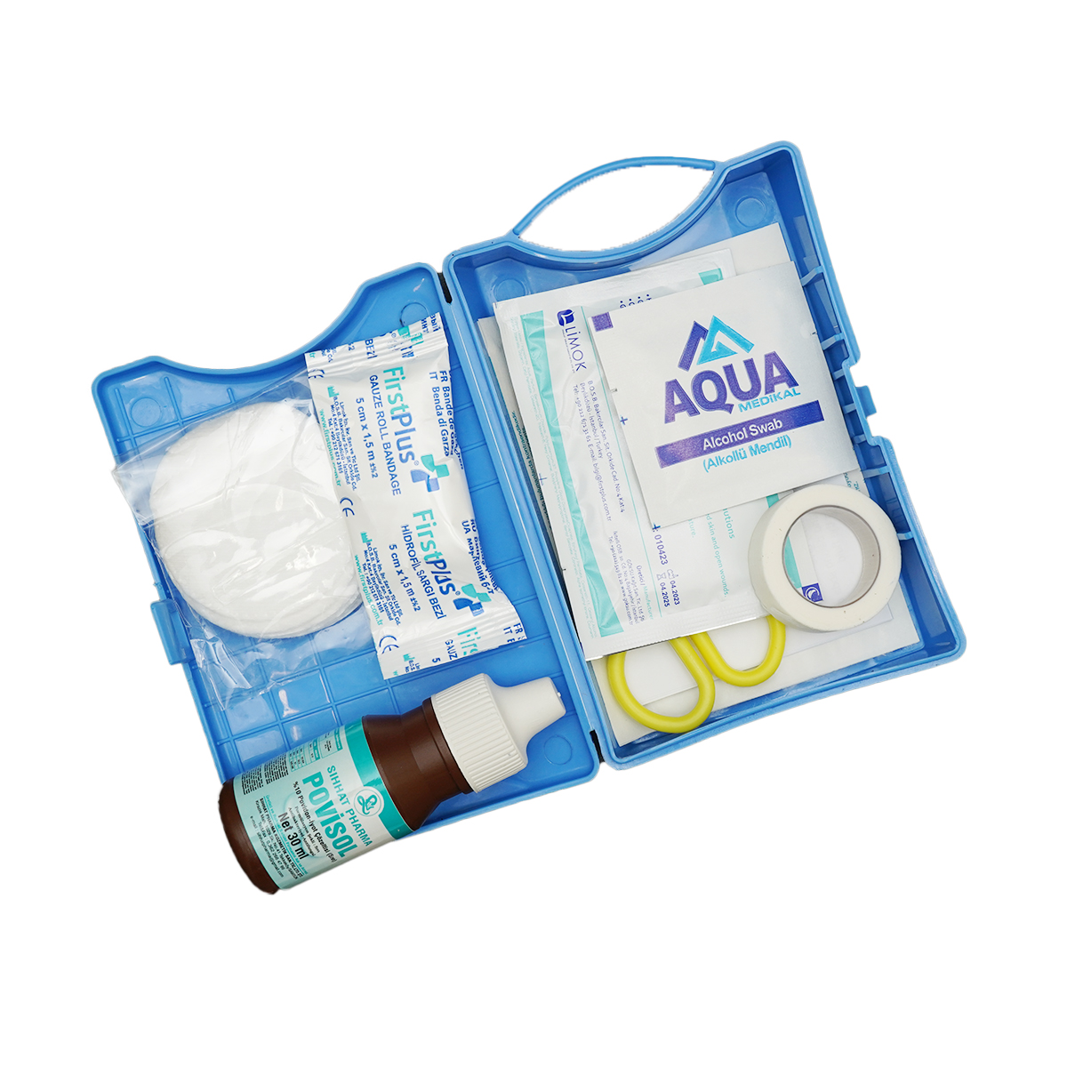 სააფთიაქო ყუთი კომპლექტი პლასტმასის ლურჯი-S 2