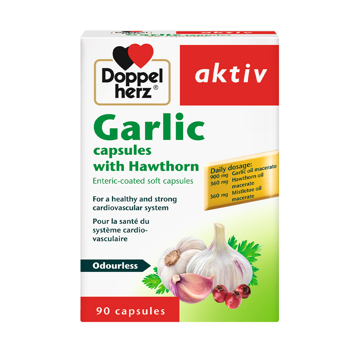 Doppelherz Aktiv - დოპელჰერც აქტივი ნიორი და კუნელი 90 კაფსულა