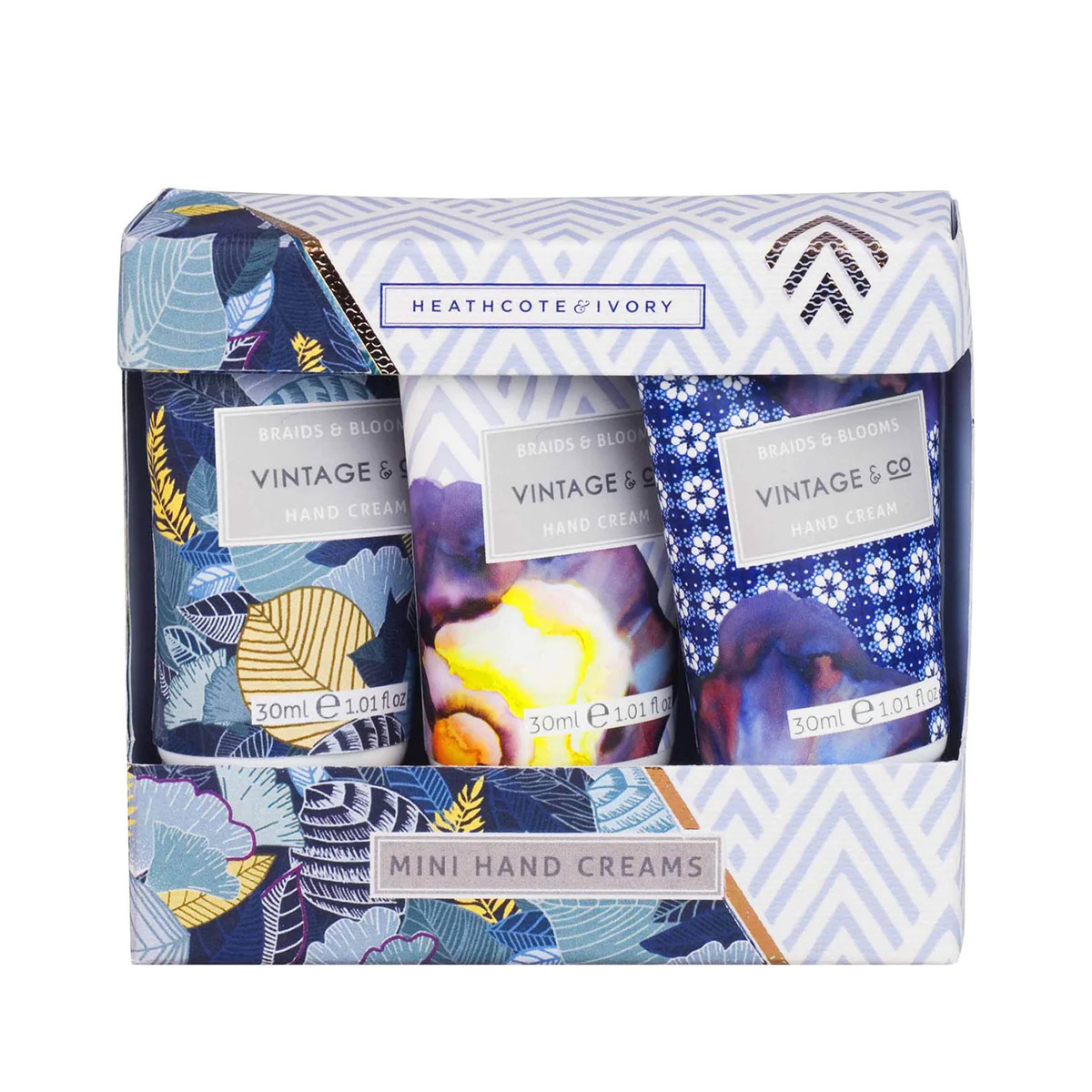 Heathcote And Ivory - ჰესკოტი და აივორი ხელის კრემები 30მლ 3 ცალი Vintage and Co 0267