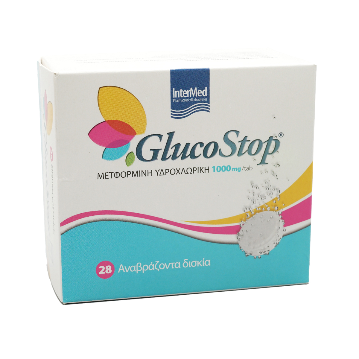 GlucoStop - გლუკოსტოპი 1000მგ 28 შუშხუნა ტაბლეტი 