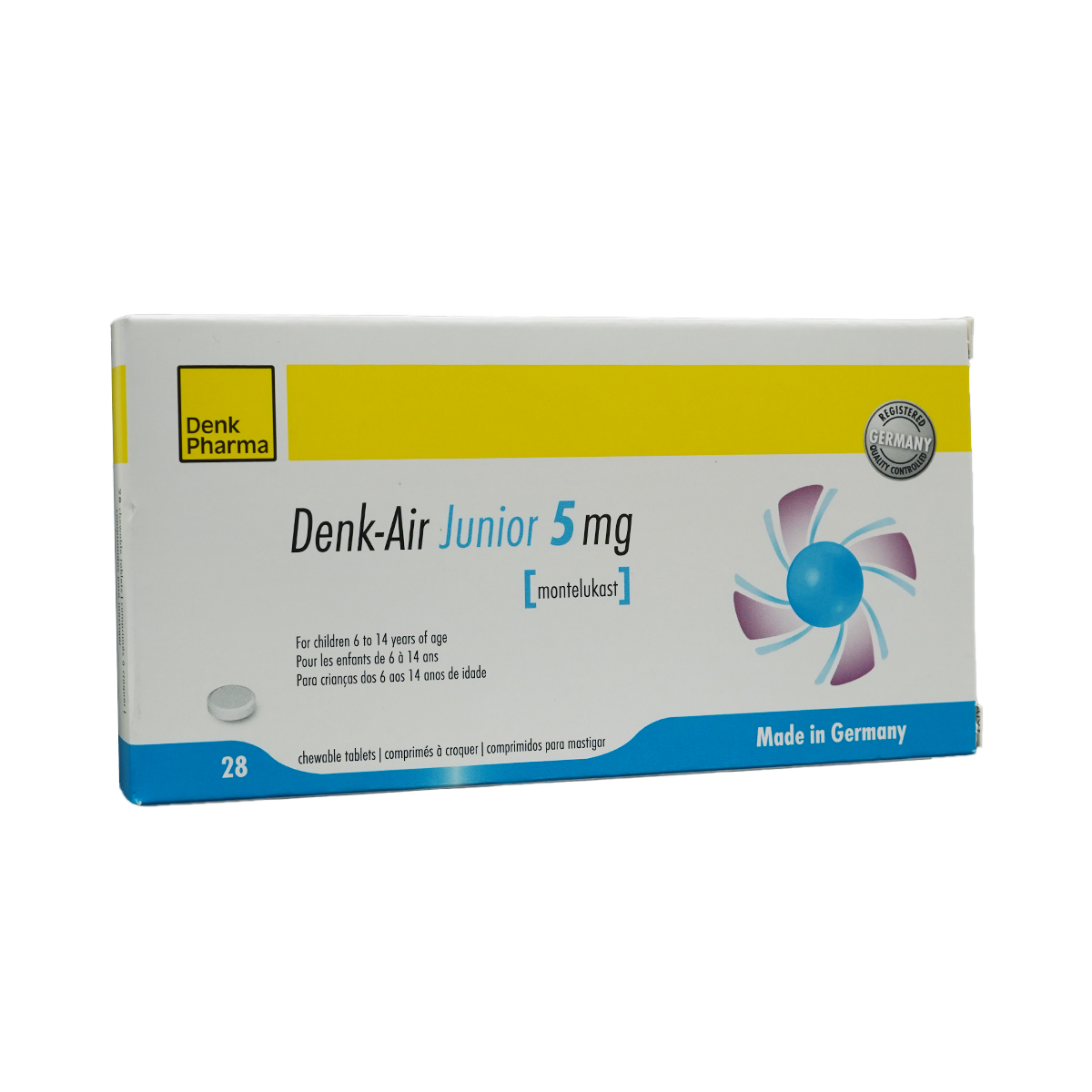 Denc aer - დენკ-ეარ  ჯუნიორი 5მგ 28 საღეჭი ტაბლეტი