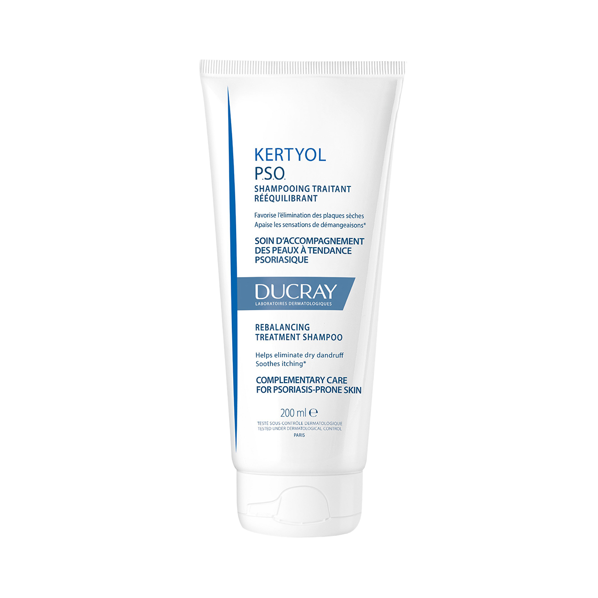 Ducray - დუკრე Kertyol PSO შამპუნი ფსორიაზისკენ მიდრეკილი აქერცლილი და გაღიზიანებული სკალპისთვის 200 მლ 8473