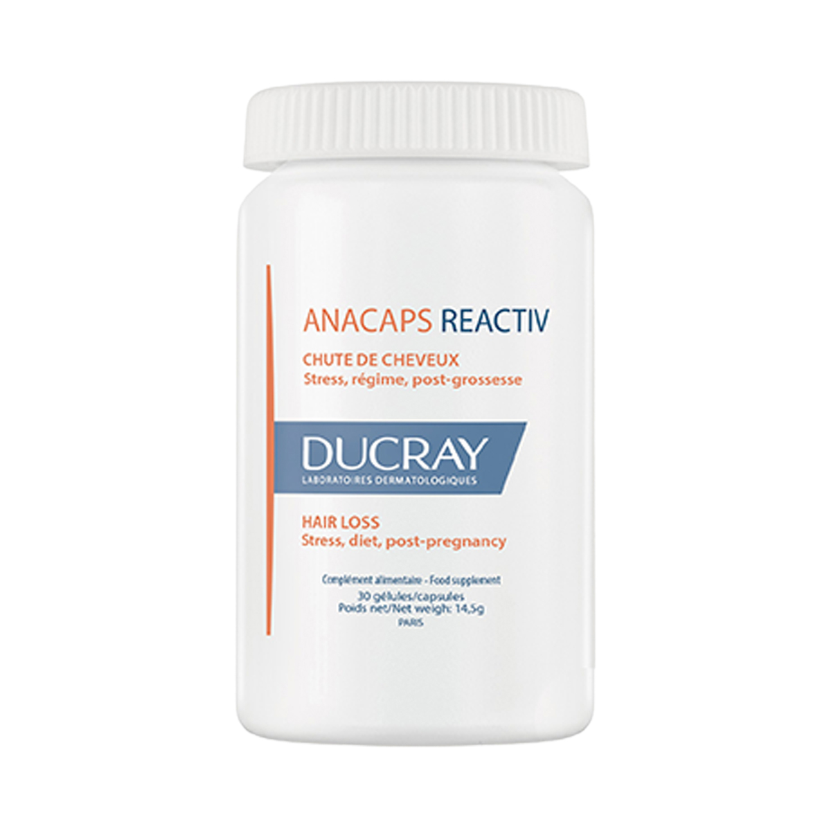 Ducray - დუკრე Anacaps Reactiv თმის ცვენის საწინააღმდეგო დანამატი 30 ტაბლეტი 9425