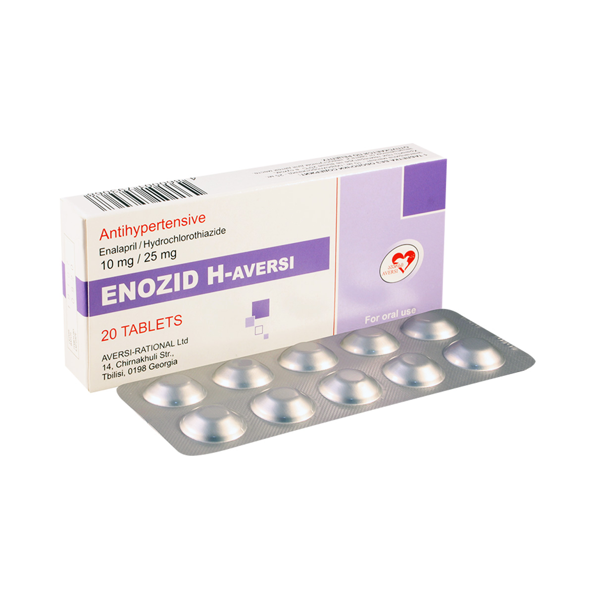 Enozid H - ენოზიდი-H 10მგ/25მგ 20 ტაბლეტი