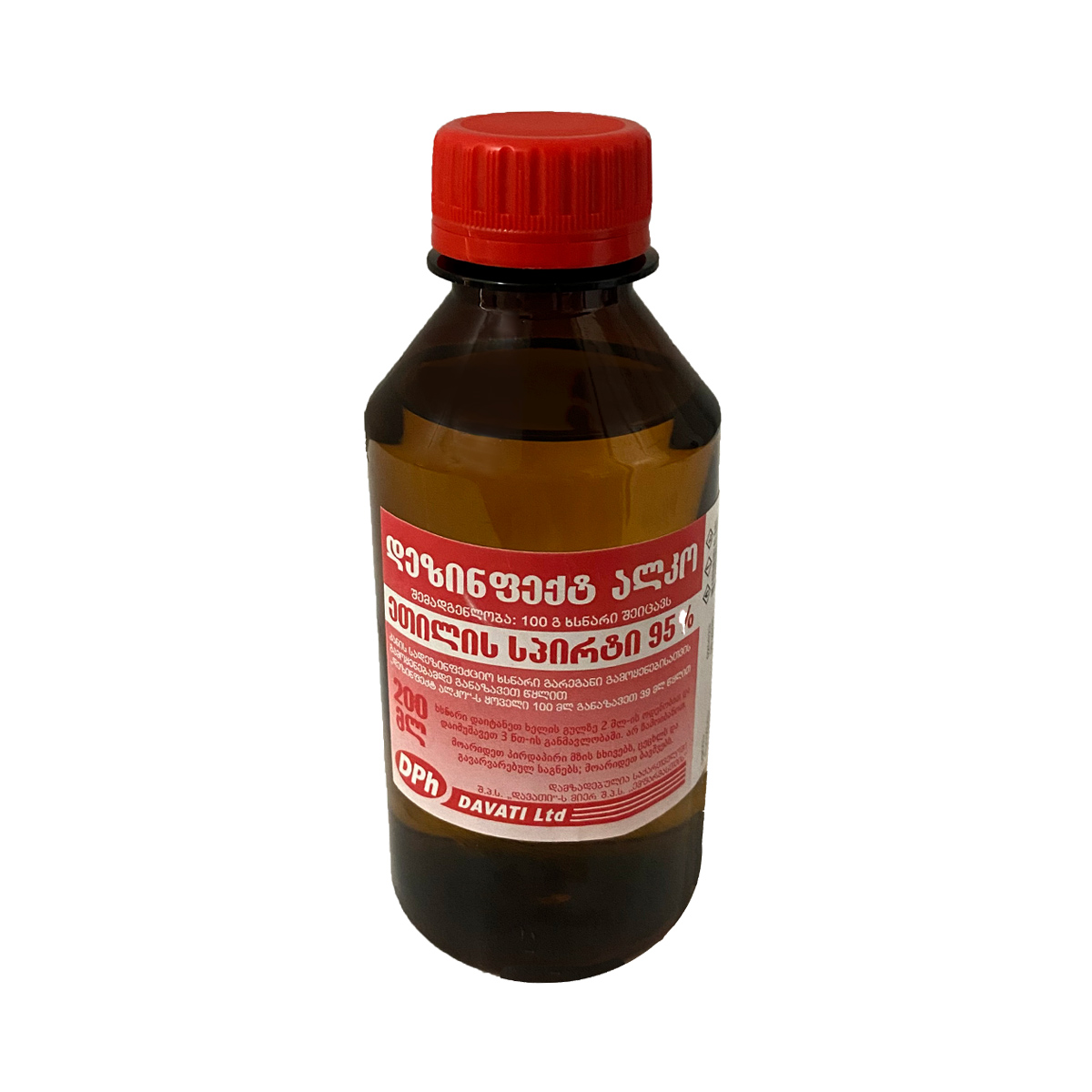 დეზინფექტ ალკო 95% 200მლ