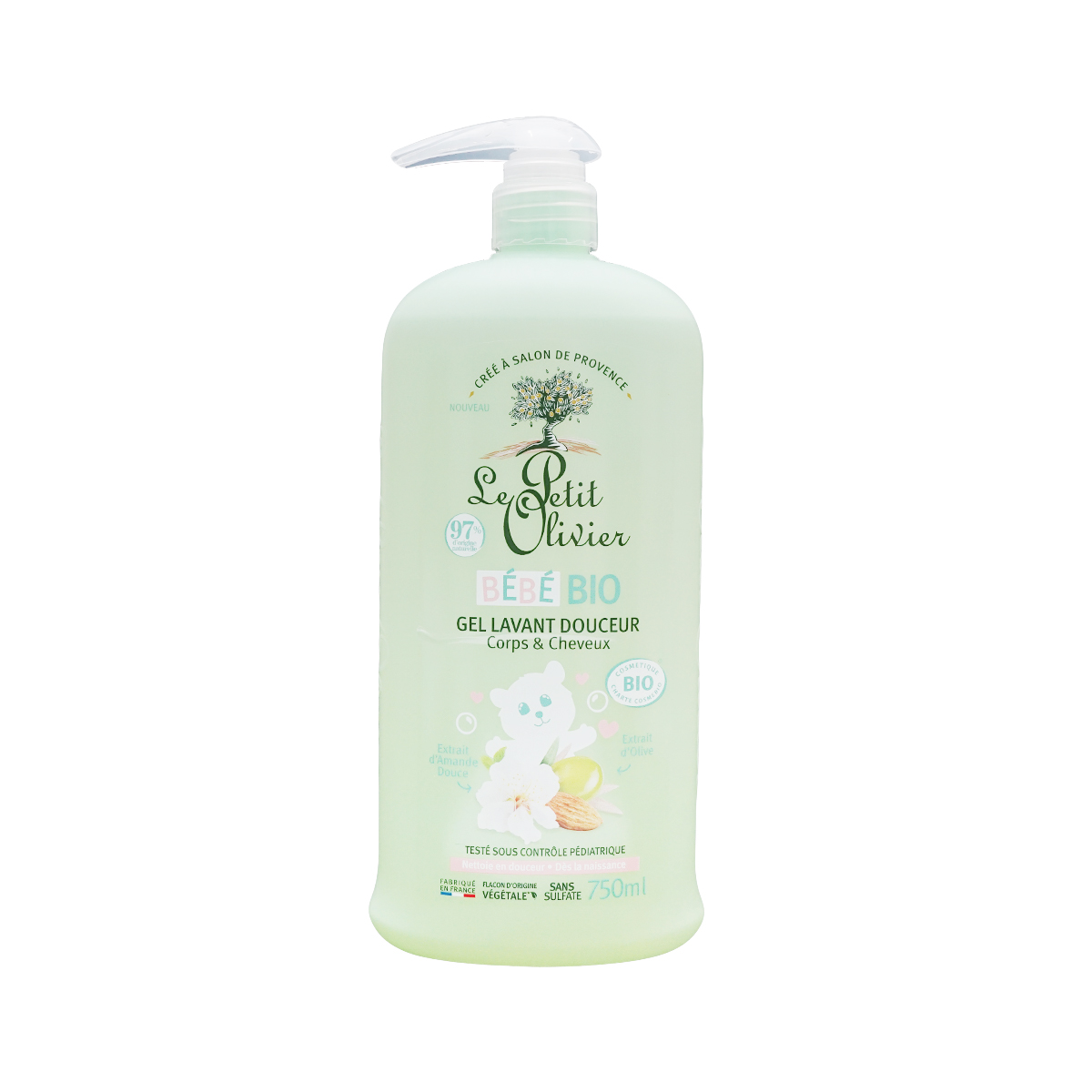 Le Petit Olivier - ლე პეტიტ ოლივიე საბავშვო გამწმენდი გელი ტანი და თმა 0001