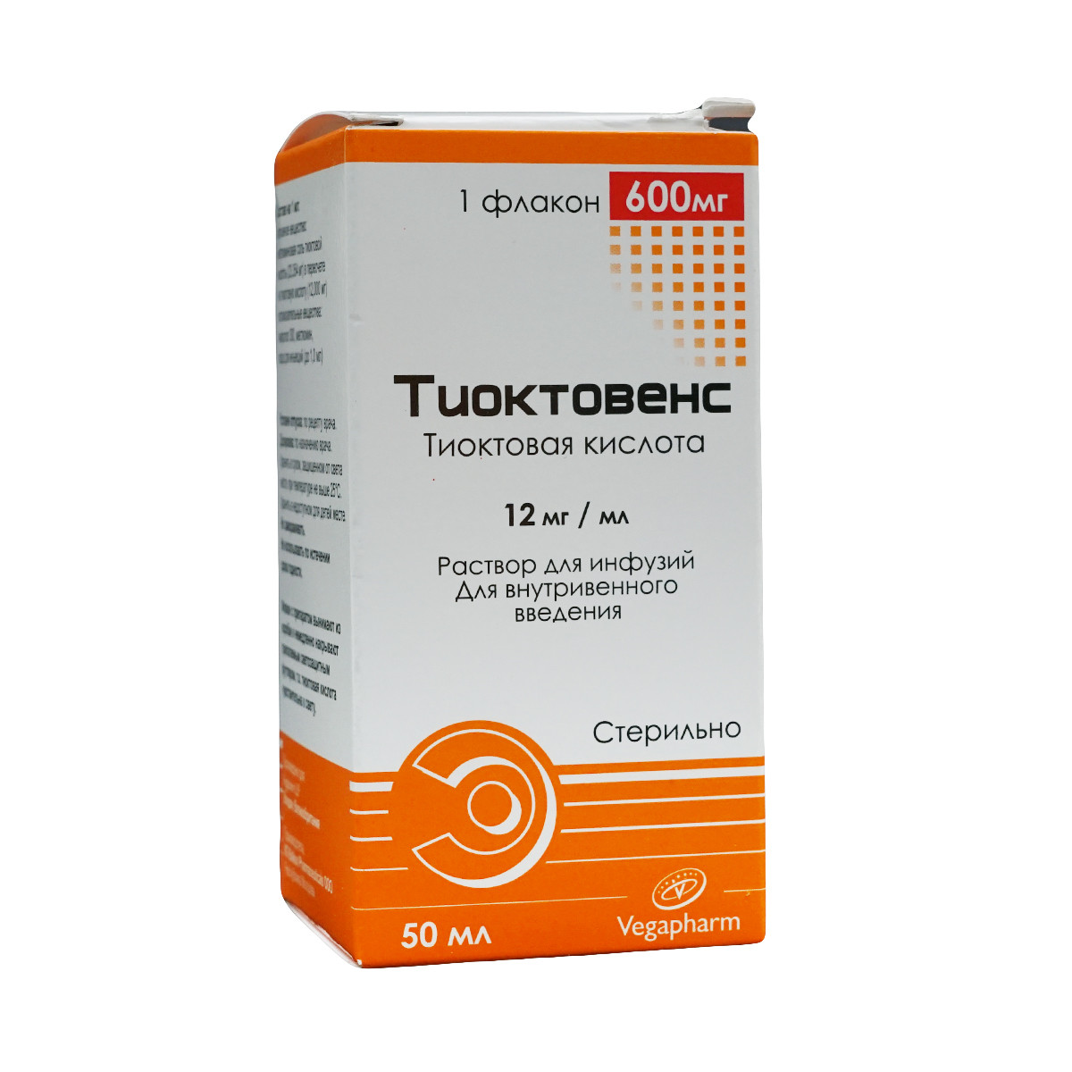 Thioctovens - თიოქტოვენსი ხსნარი 12მგ/მლ 50მლ 2