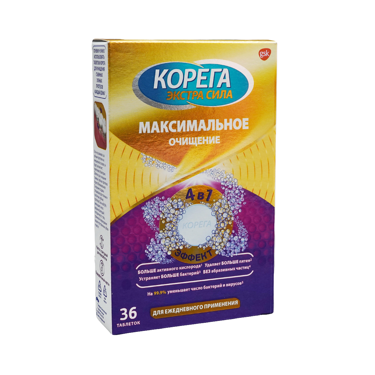 Corega - კორეგა MAX CLEAN 36 ტაბლეტი