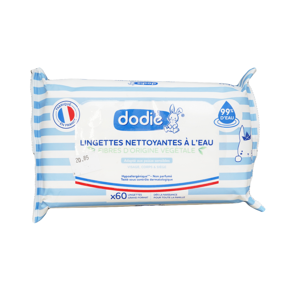 Dodie - დოძიე სველი ხელსახოცი ბიოდეგრადირებადი 60 ცალი 9174