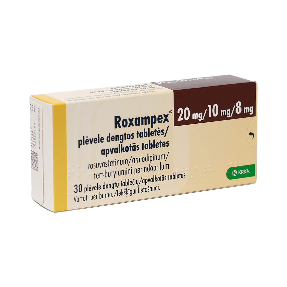 Roxampex - როქსამპექსი 20/10/8მგ 30 ტაბლეტი