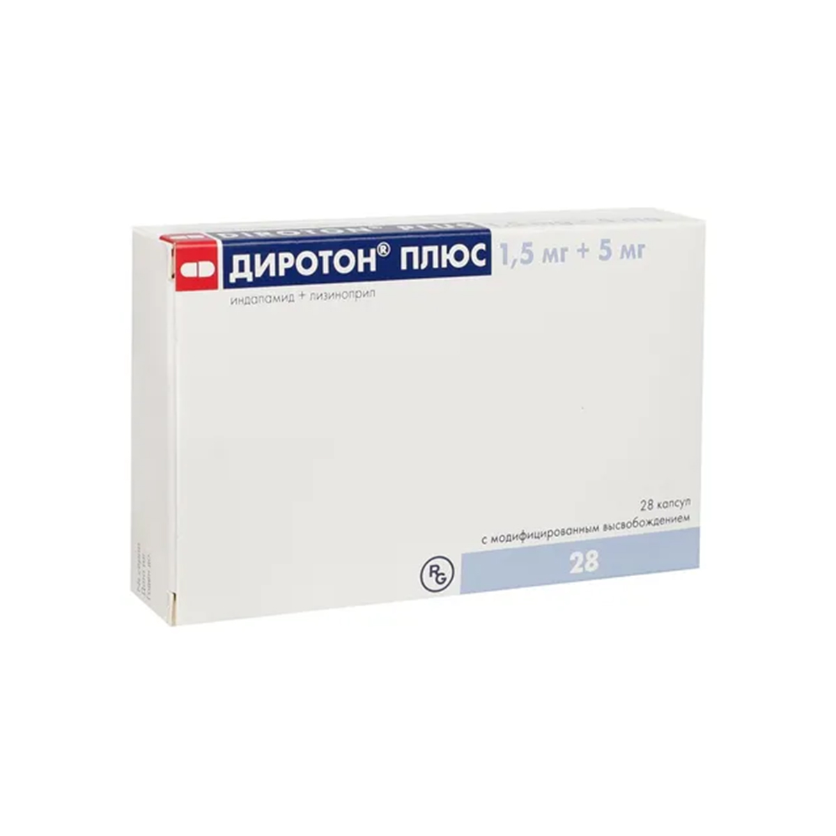 დიროტონი - Diroton პლუსი 5/1.5მგ 28 კაფსულა