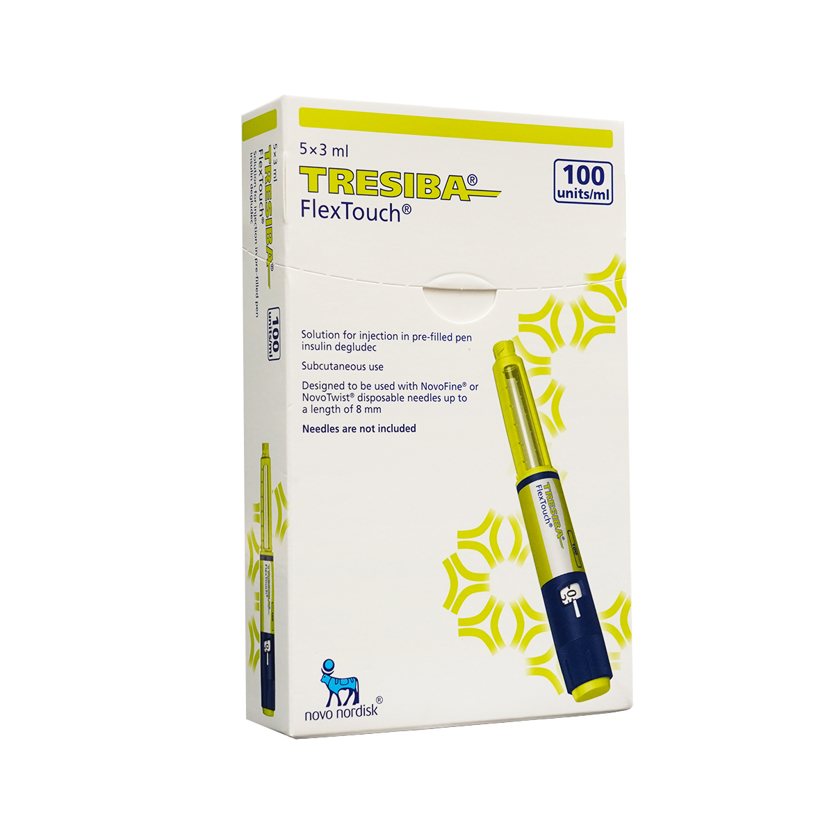 ტრესიბა  - Tresiba ფლექსთაჩი 100 ერთეული/მლ 3მლ 5