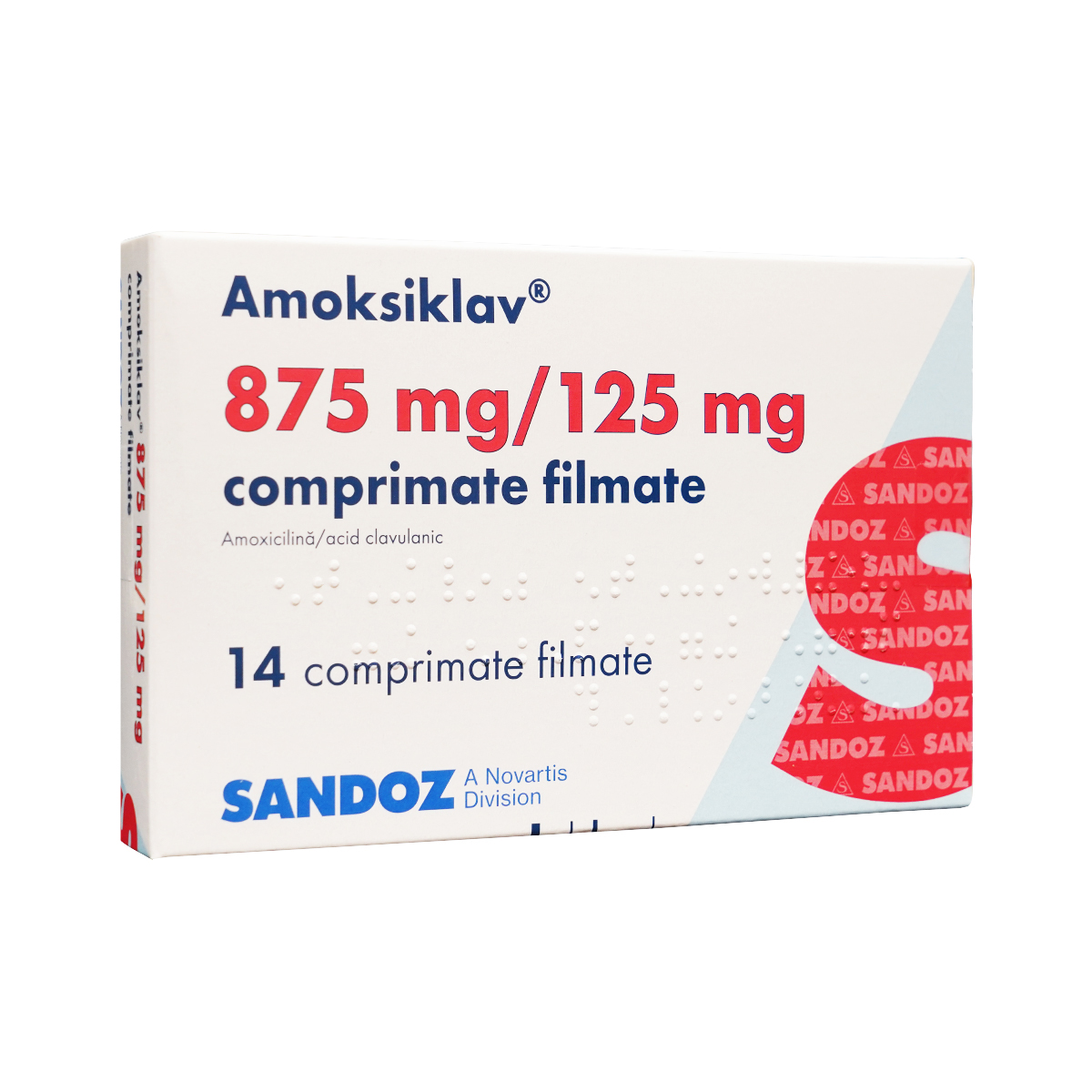 ამოქსიკლავი - Amoksiklav 1000მგ 14 ტაბლეტი