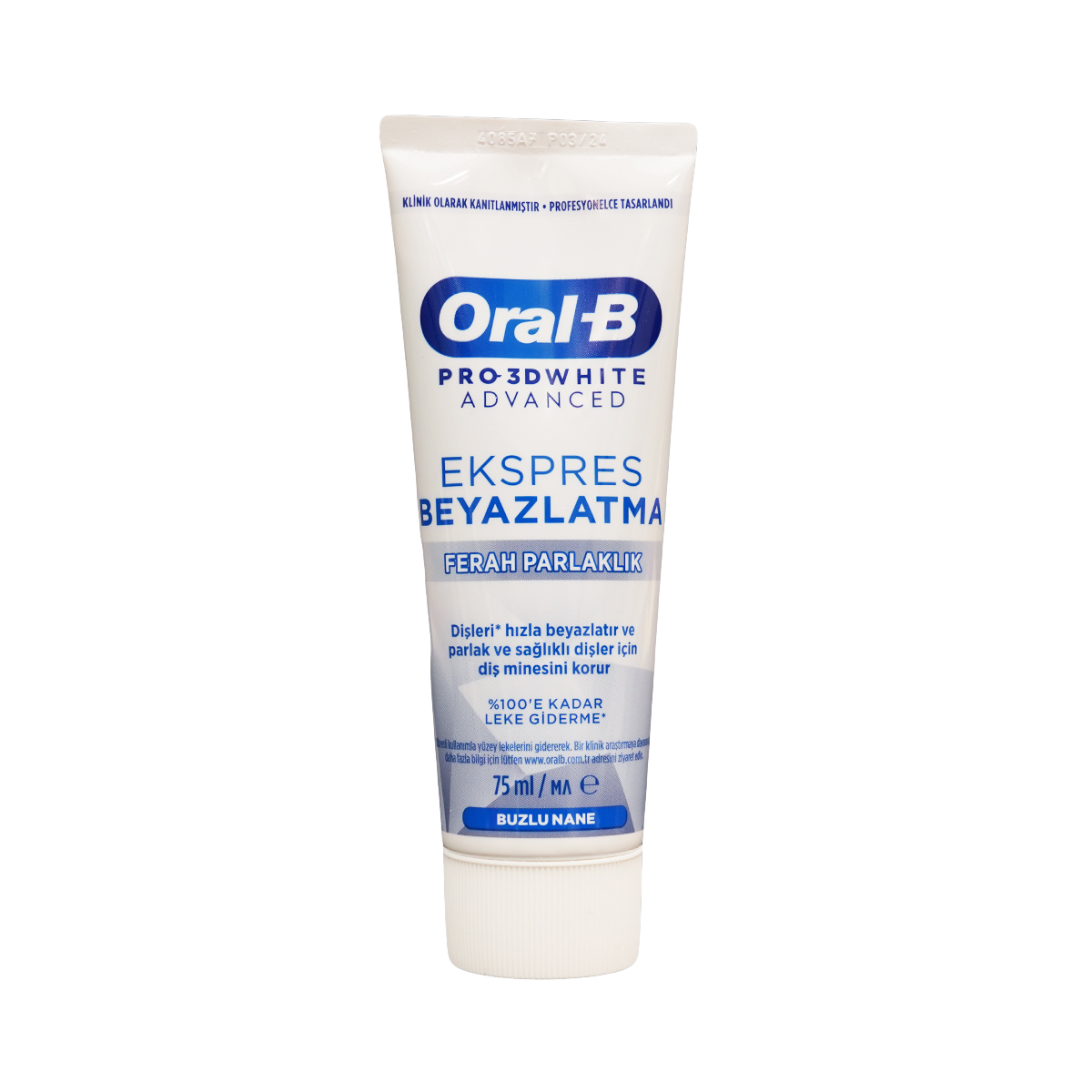 კბილის პასტა 3DW ბზინვარება 75 მლ 2636 ორალ ბი - Oral-B 2