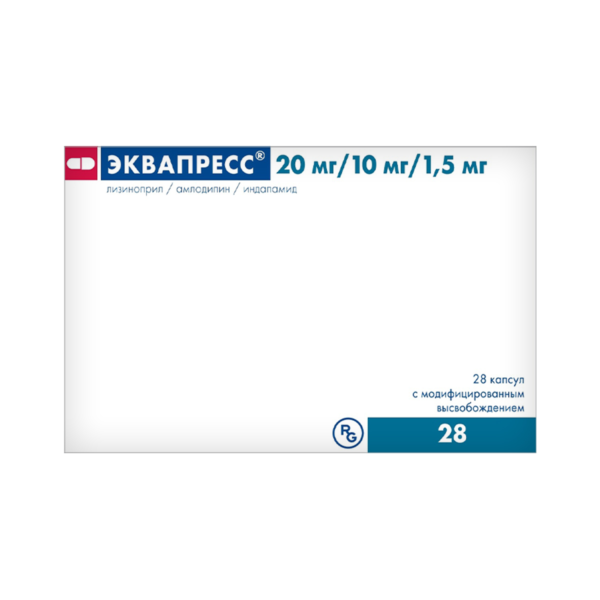 ეკვაპრესი 20/10/1.5მგ 28 კაფსულა