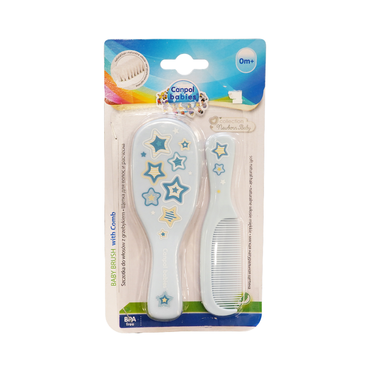 ჯაგრისისა და სავარცხელის ნაკრები ცისფერი 7360 კანპოლი - Canpol