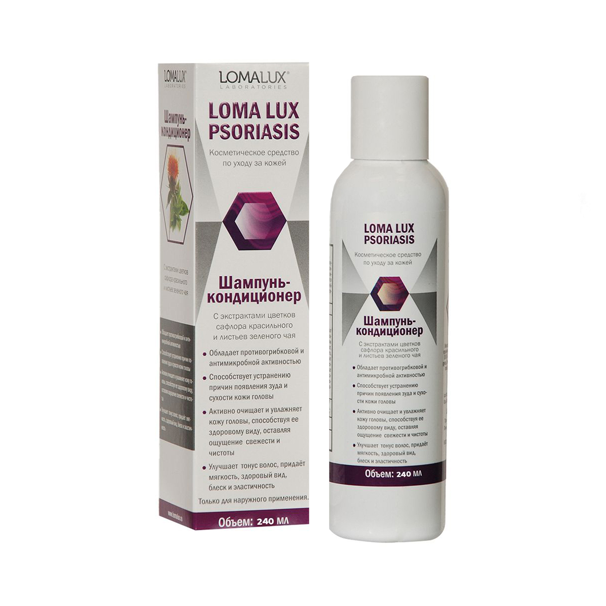 ლომა ლუქსი - Loma Lux ფსორიაზის შამპუნი + კონდიციონერი 240 მლ 