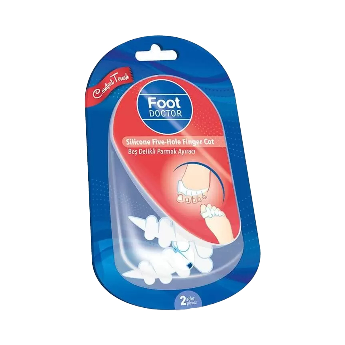 თითების გამყოფი 5 ნახვრეტიანი 2 ცალი 0109 ფუტ დოქტორ - Foot Doctor