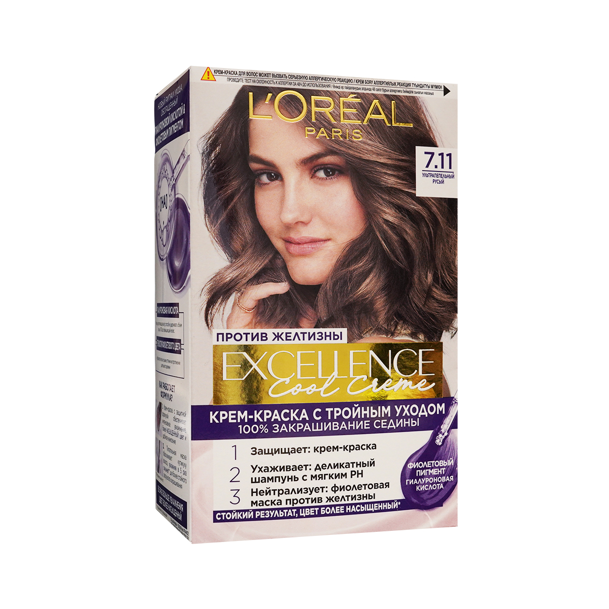 Loreal - ლორეალი თმის საღებავი Excellence 7.11 3210