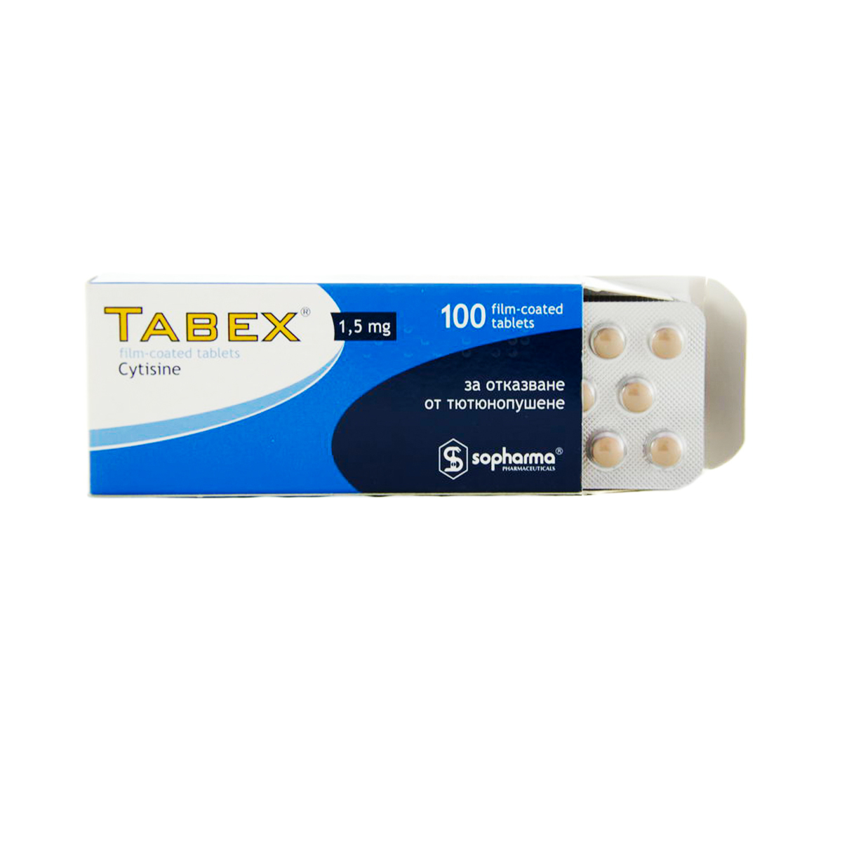 Tabex - ტაბექსი 1.5მგ 100 ტაბლეტი