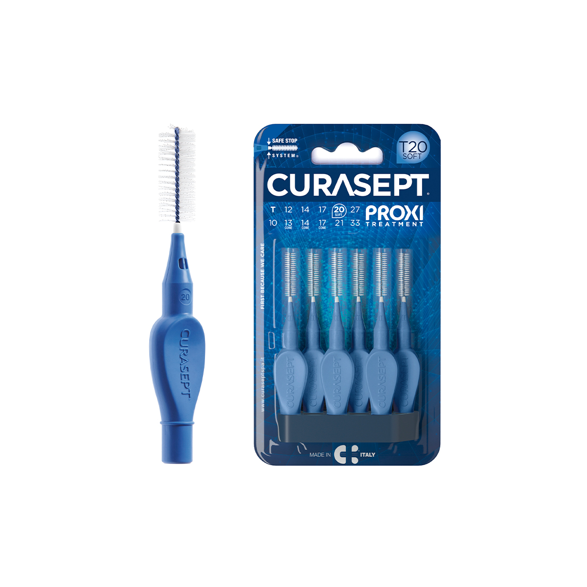 კბილთაშუა ჯაგრისი T20 Soft Blue 2896 კურასეპტი - Curasept