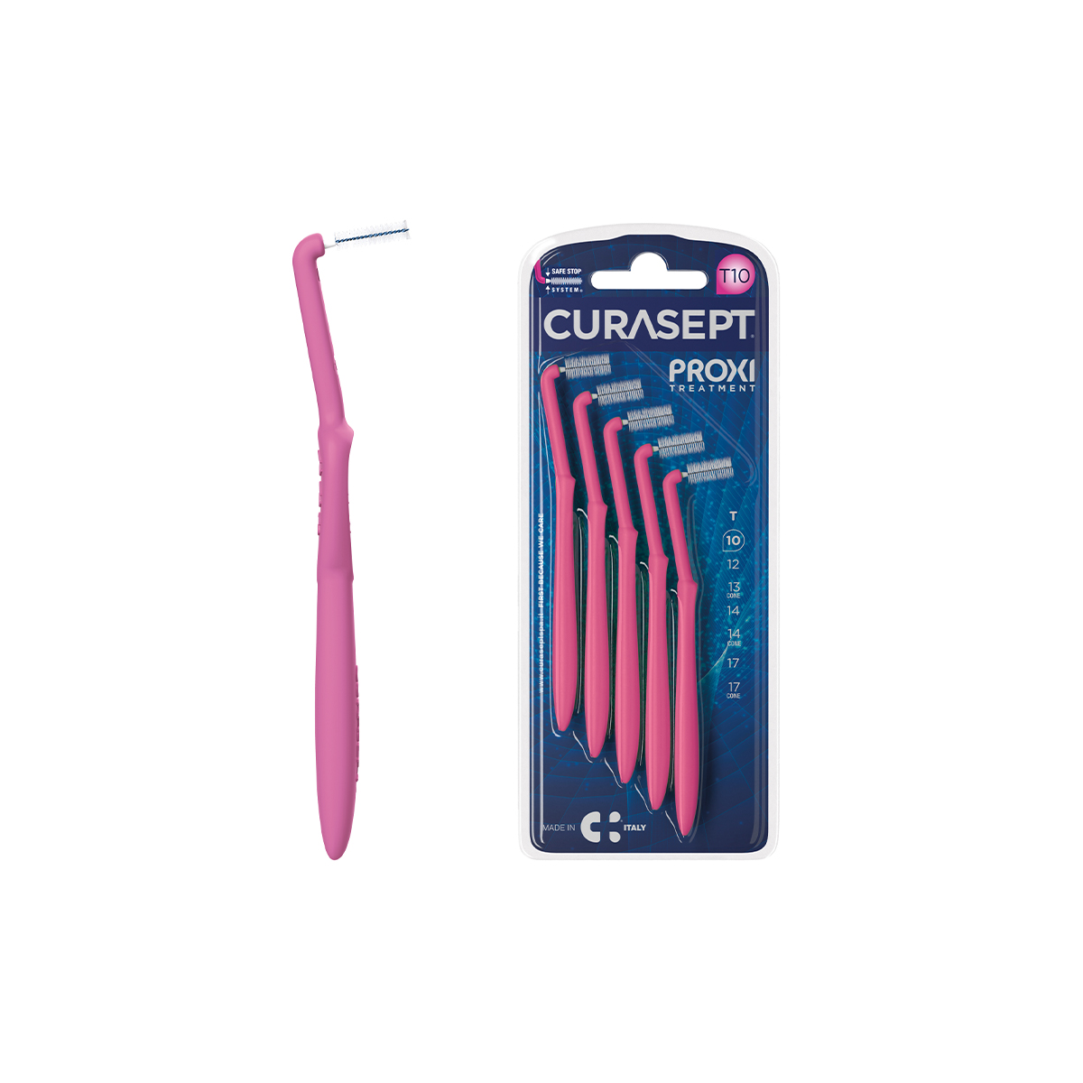 კბილთაშუა ჯაგრისი T10 Fuchsia მოხრილი 1660 კურასეპტი - Curasept