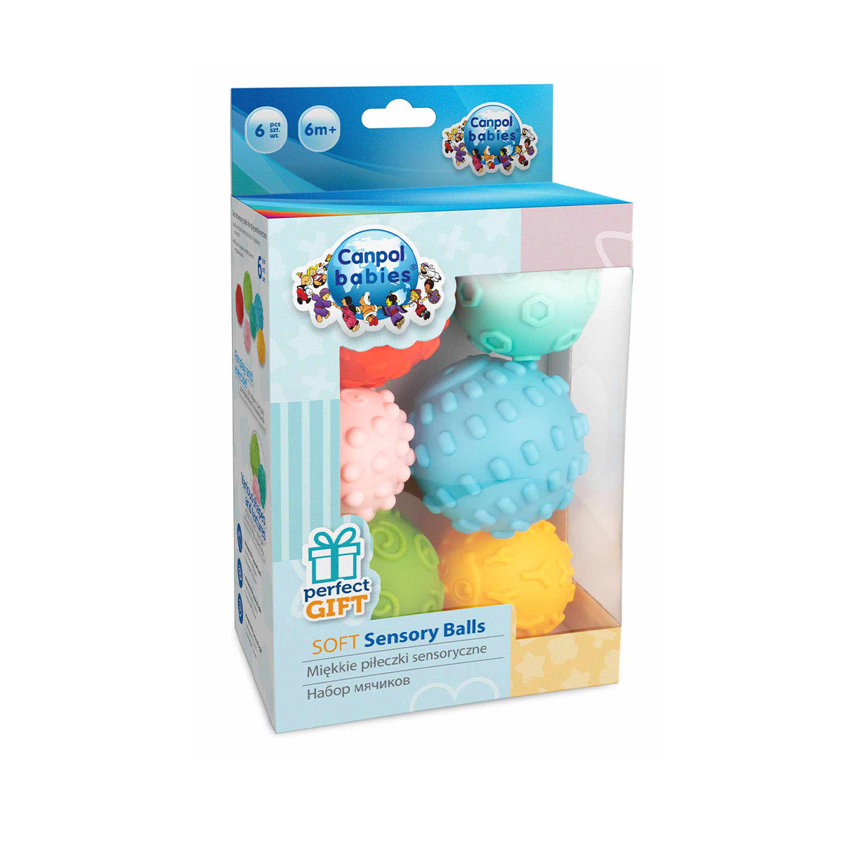 Canpol - კანპოლი რბილი სენსორული მოტორიკის ბურთები 6 ცალი 79/402 2