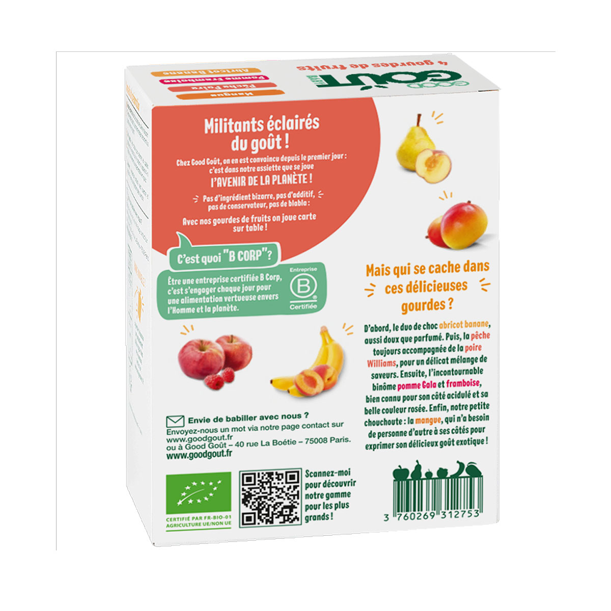 Good gout - გუდ გოუტი ხილის პაუჩების ნაკრები 120 გრ. 4 ცალი 2753 2