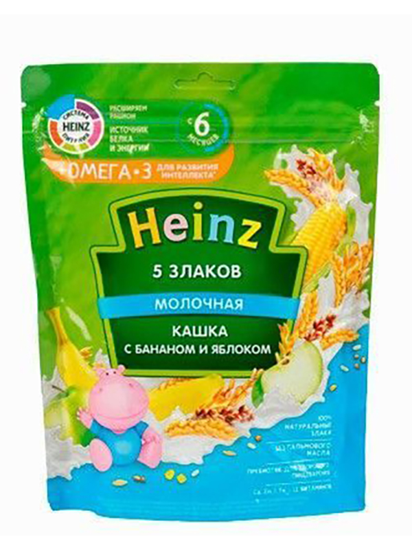 Heinz - ჰეინცი რძიანი ფაფა 5 მარცვალი ბანანით და ვაშლით 5112