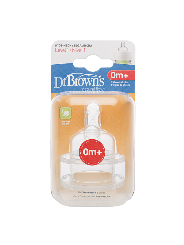 DrBrowns - დოქტორ ბრაუნი ბოთლის სილიკონის საწოვარა 2ცალი 0520