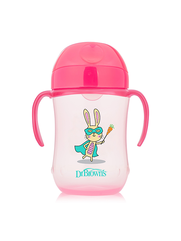 DrBrowns - დოქტორ ბრაუნი ჭიქა ვარდისფერი რბილი თავსახურით 270მლ 1183