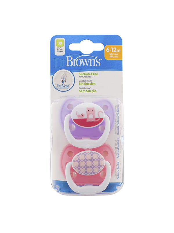 DrBrowns - დოქტორ ბრაუნი მატყუარა ორთოდონტული 6-12 თვე 2 ცალი 0232