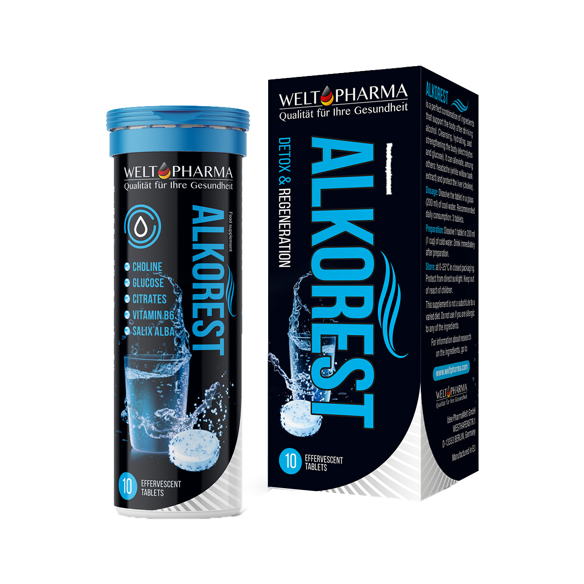 ალკორესტი - Alkorest შუშხუნა ტაბლეტი 10 ცალი